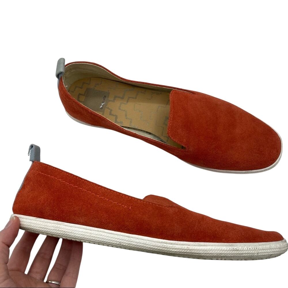 Dolce Vita Orange Suede Slip On Comfort Flats Womens 9.5 Shoes Loafers Sneakers